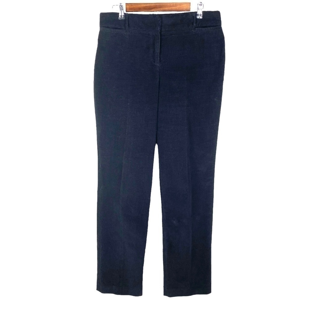 Dressbarn Corduroy Straight Leg High Rise Pants Women's 12 Black‎